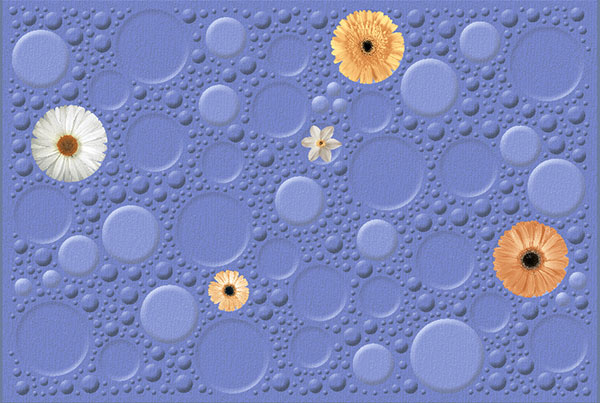 blue digital wall tiles