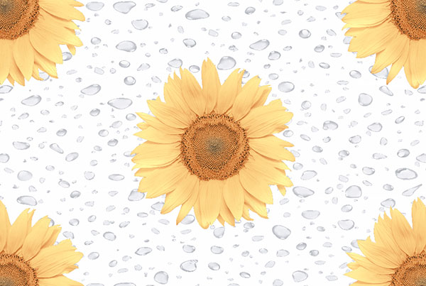 yellow flower digital wall tiles