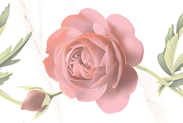 flower print 2 sided digital wall tiles