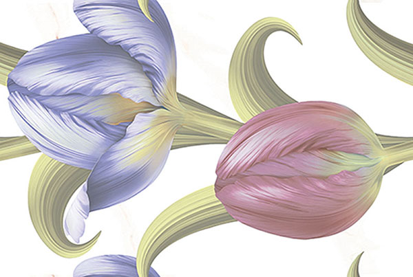 flower bud 12x18 digital wall tiles