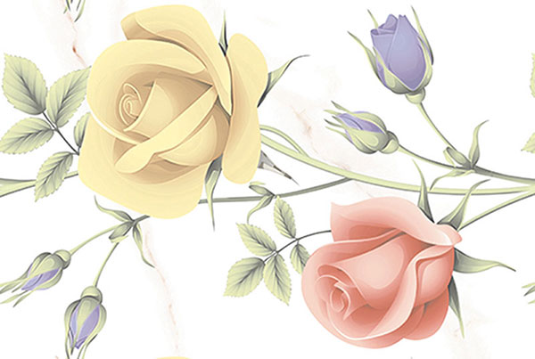 flower print digital wall tiles